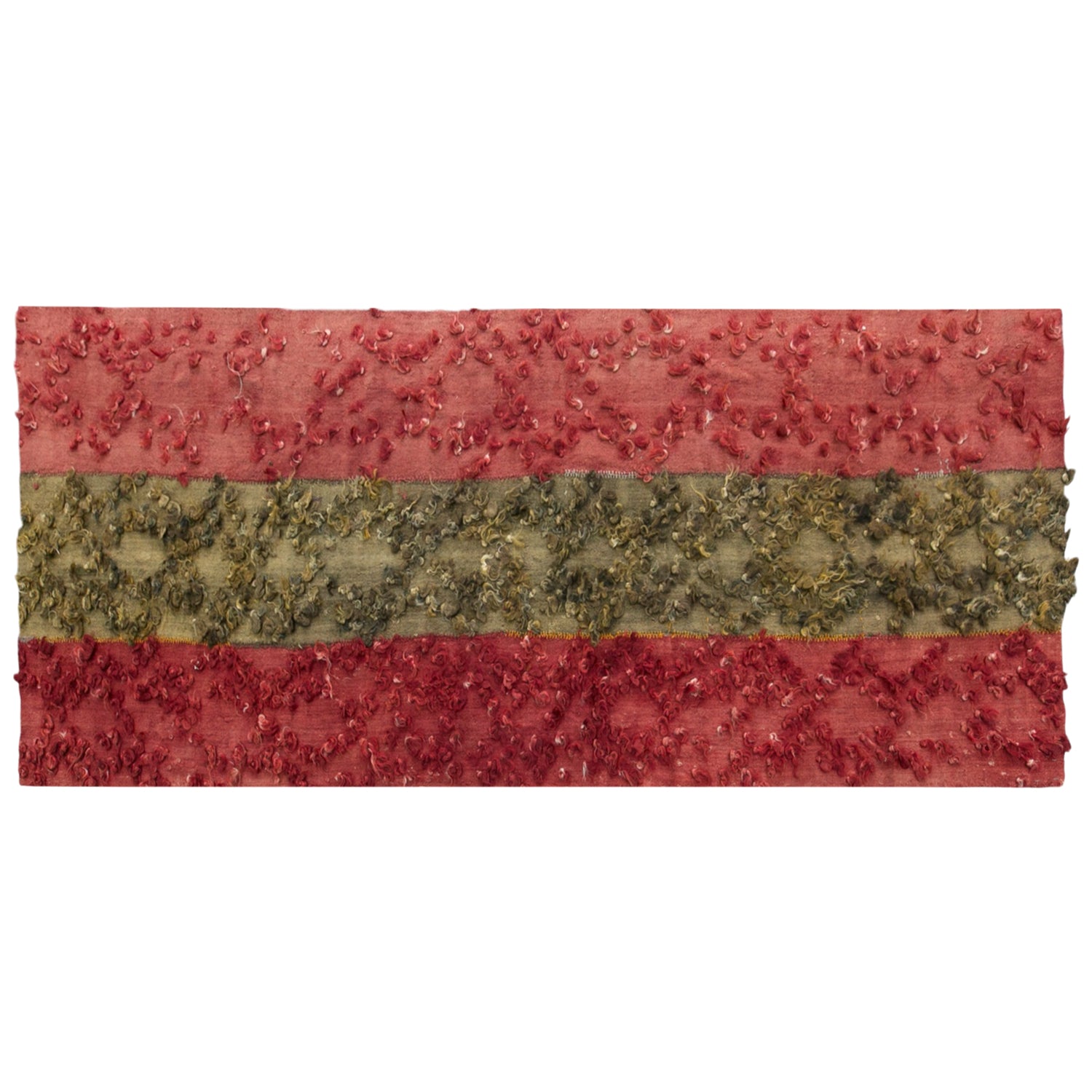 Vintage Turkish Tulu Kilim Runner Rug, 3 x 9 ft, Handwoven Wool Textured Anatolian Rug