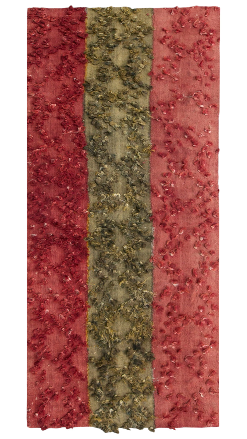 Vintage Turkish Tulu Kilim Runner Rug, 3 x 9 ft, Handwoven Wool Textured Anatolian Rug