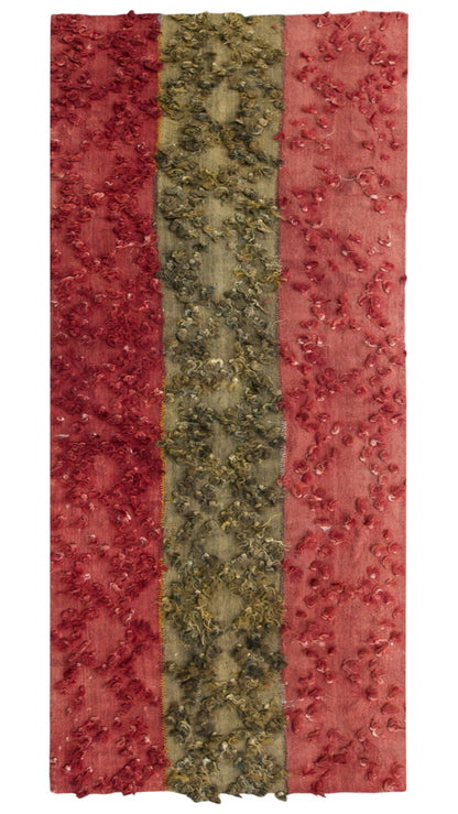 Vintage Turkish Tulu Kilim Runner Rug, 3 x 9 ft, Handwoven Wool Textured Anatolian Rug