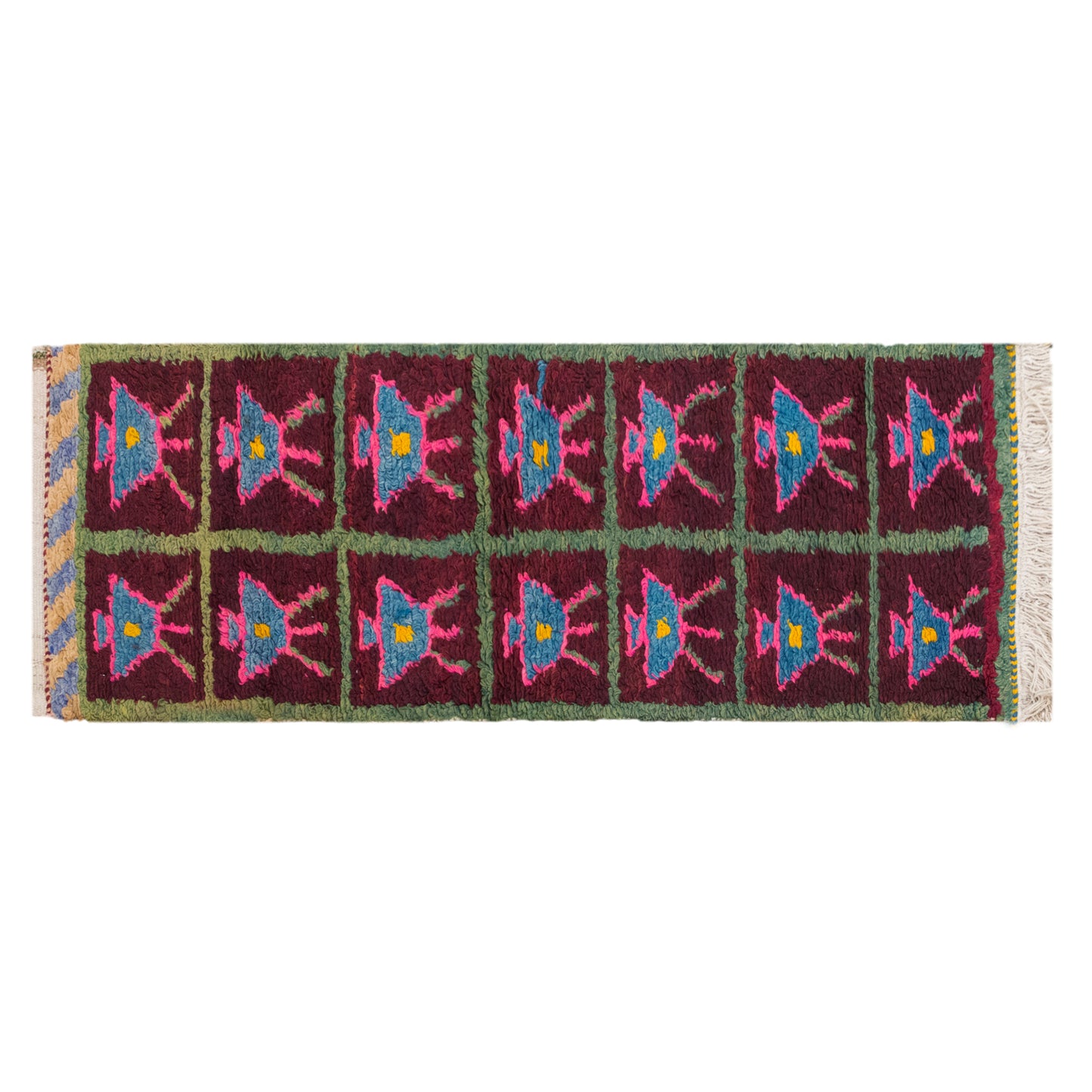 Vintage Turkish Tulu Rug,  (53x140 cm / 1.7x4.6 ft)