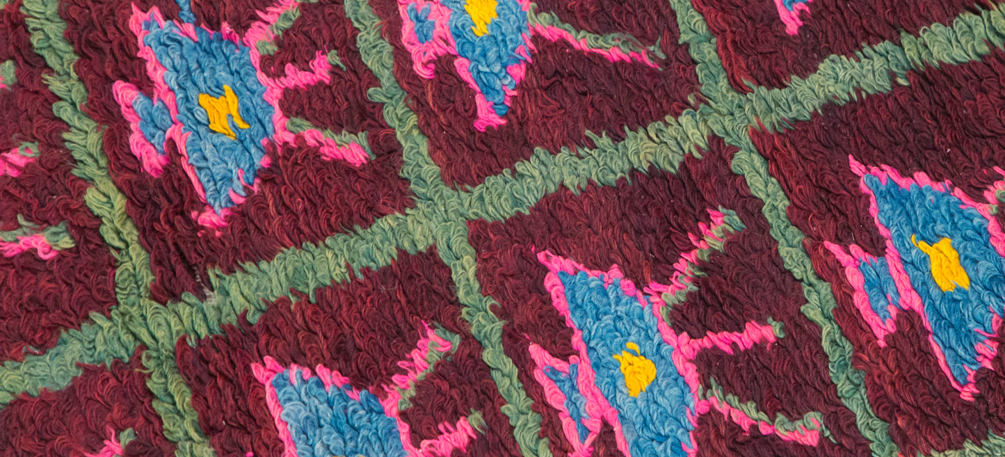 Vintage Turkish Tulu Rug,  (53x140 cm / 1.7x4.6 ft)