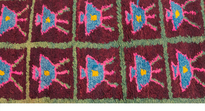 Vintage Turkish Tulu Rug,  (53x140 cm / 1.7x4.6 ft)
