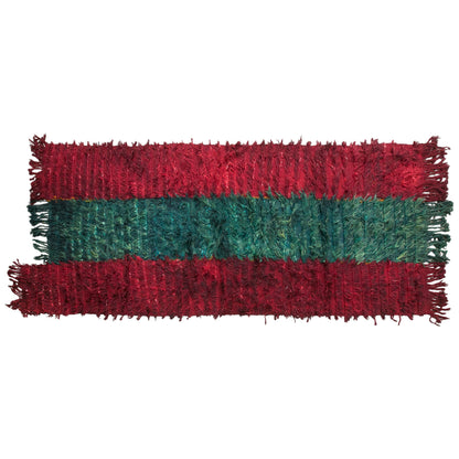 Vintage Turkish Tulu Runner Rug, 4.3 x 11 ft, Handwoven Wool Textured Anatolian Rug