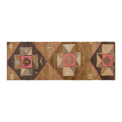 Vintage Turkish Wool Rug, Antique Oushak Runner Rug 2'5" x 7'3" | 73 x 220 cm