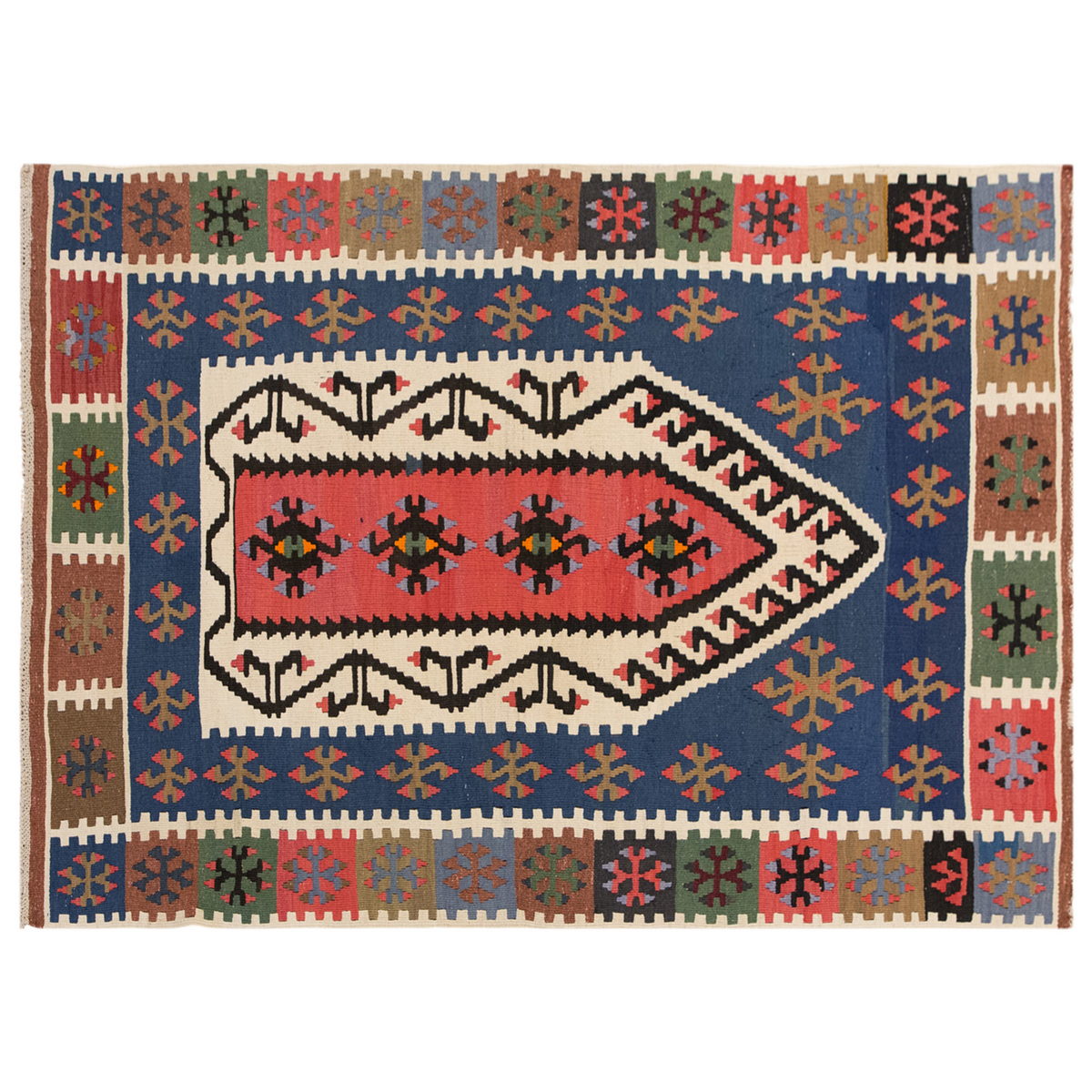 Vintage Uşak Kula Kilim, 110 x 176 cm, 3.6 x 5.8 ft