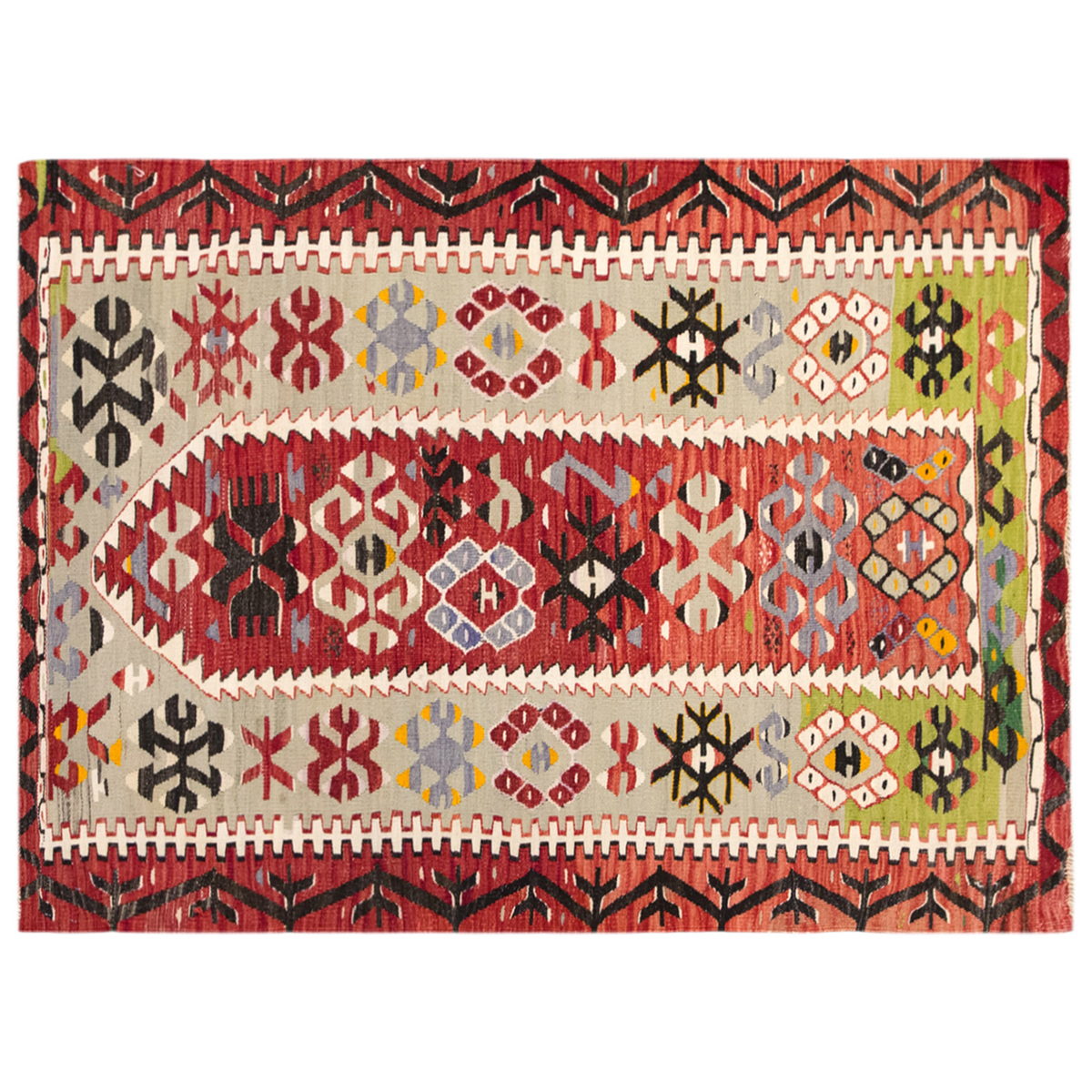 Vintage Uşak Kula Kilim, 115 x 157 cm, 3.3 x 5.2 ft