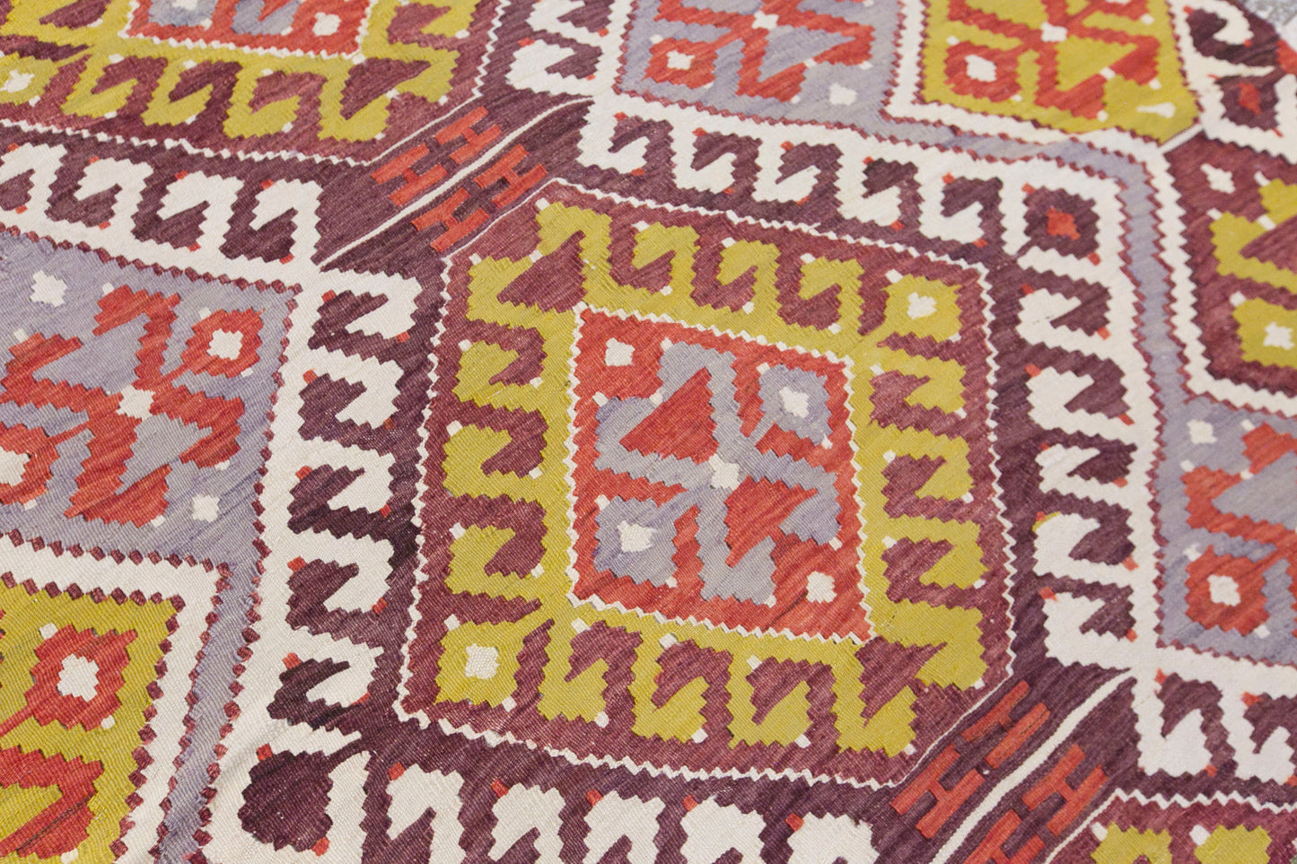 Vintage Western Turkey Kilim Rug, 5.2x10.5 ft, 160x320 cm, Handwoven Turkish Wool Kilim
