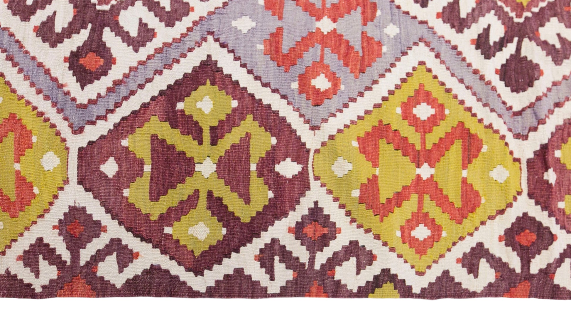 Vintage Western Turkey Kilim Rug, 5.2x10.5 ft, 160x320 cm, Handwoven Turkish Wool Kilim