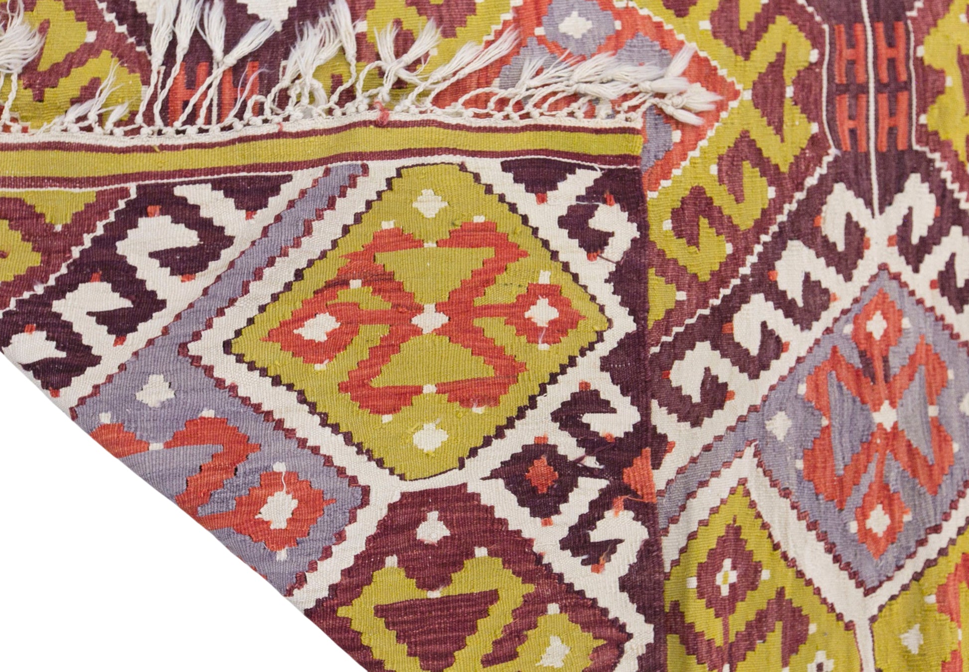 Vintage Western Turkey Kilim Rug, 5.2x10.5 ft, 160x320 cm, Handwoven Turkish Wool Kilim