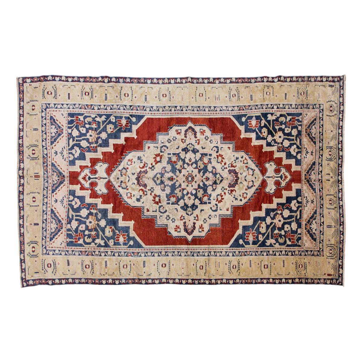 Vintage Wool Rug, Handwoven Turkish Carpet, 6'0" x 10'10" | 182 x 330 cm