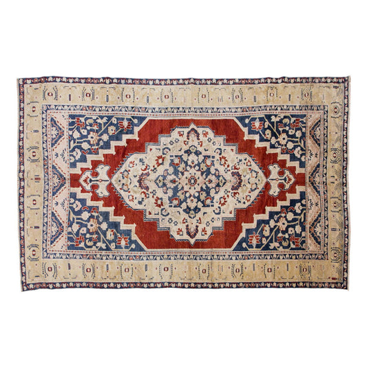 Vintage Wool Rug, Handwoven Turkish Carpet, 6'0" x 10'10" | 182 x 330 cm