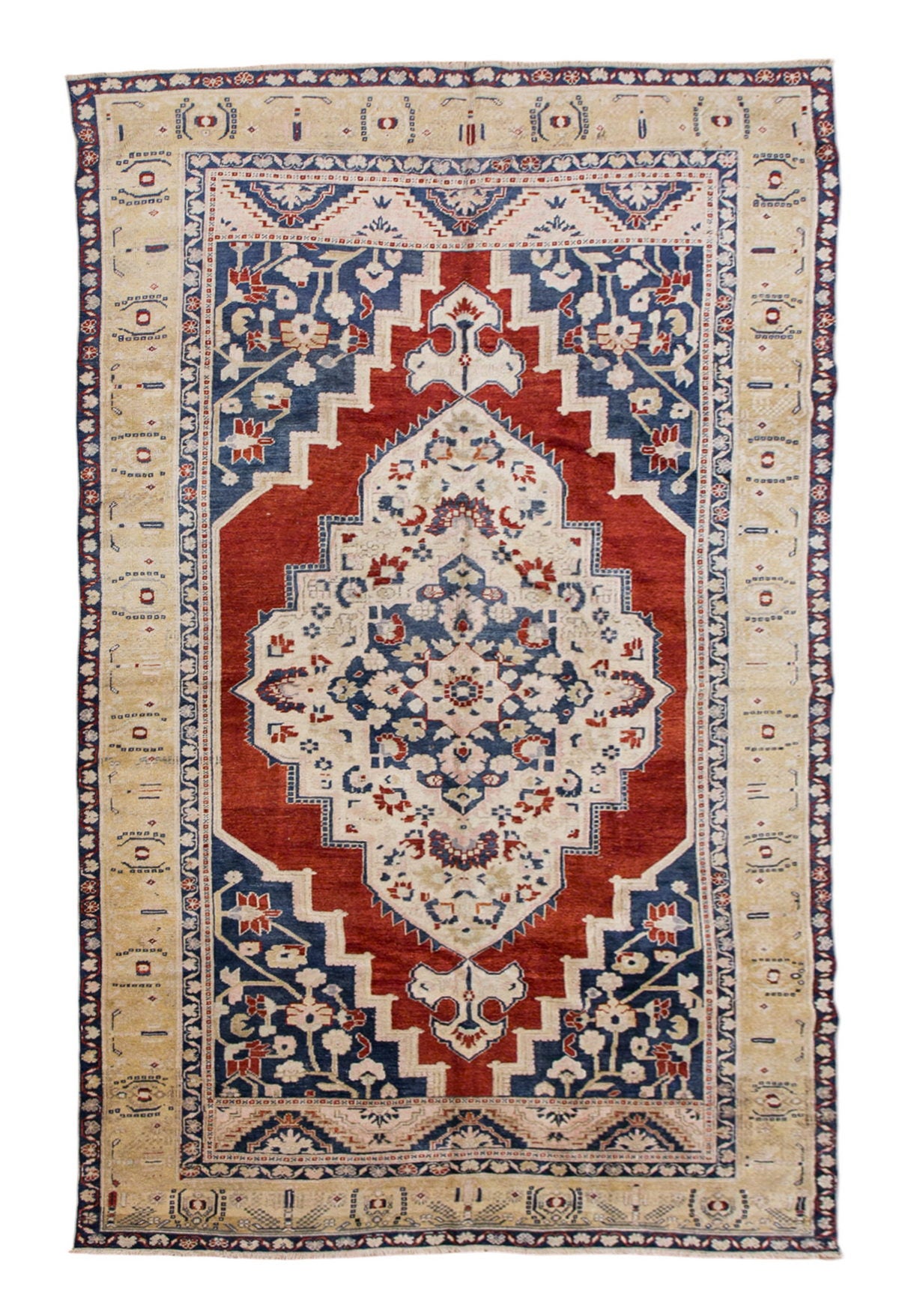 Vintage Wool Rug, Handwoven Turkish Carpet, 6'0" x 10'10" | 182 x 330 cm