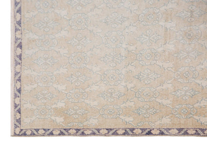 Vintage Wool Rug 4'5"x10'0" | Handwoven Turkish Hallway Rug