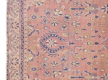 Vintage Wool Rug 5'2"x8'7" | Handwoven Turkish Carpet