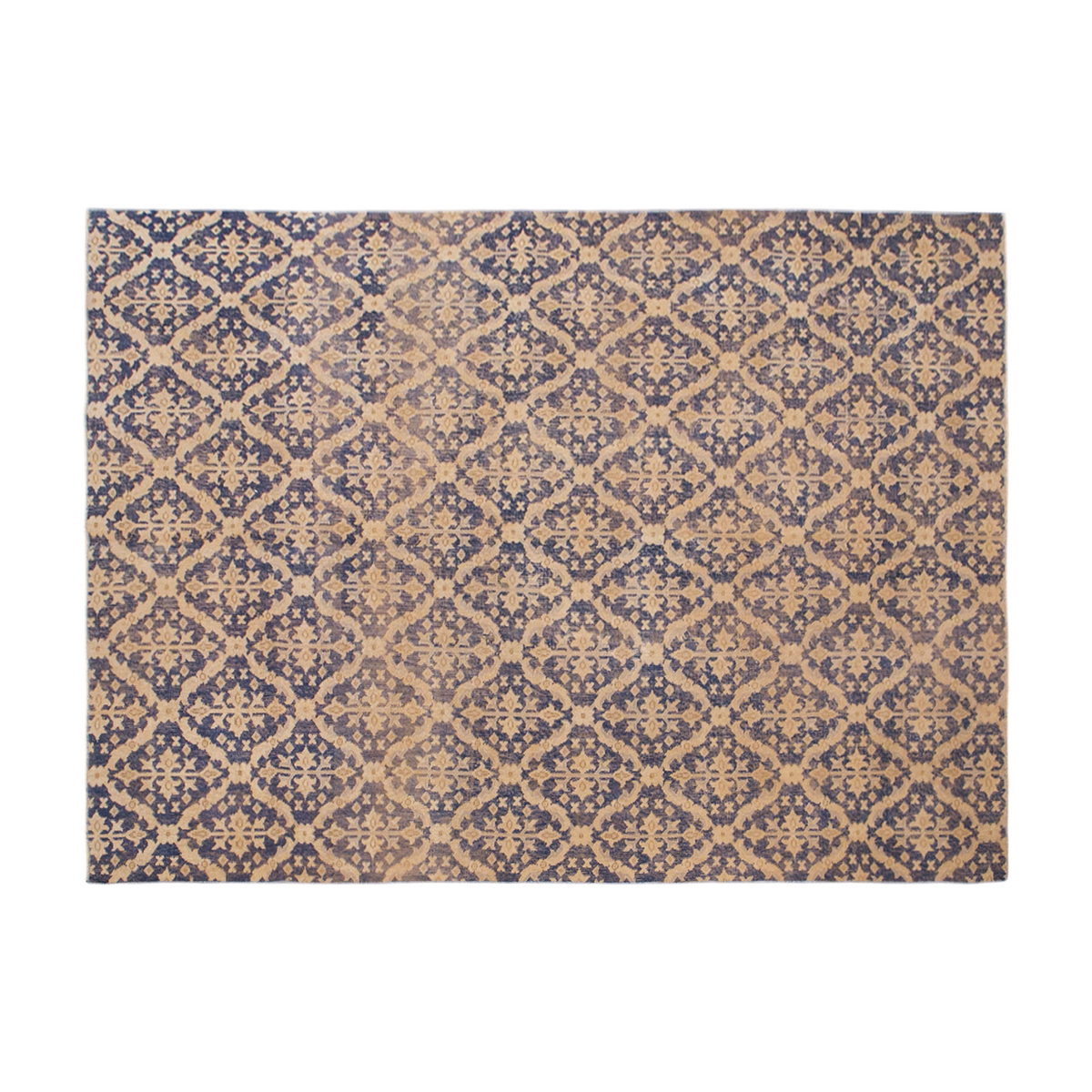 Vintage Wool Rug 6'9"x8'9" | Handwoven Turkish Carpet | 60 Year Old Bohemian Design