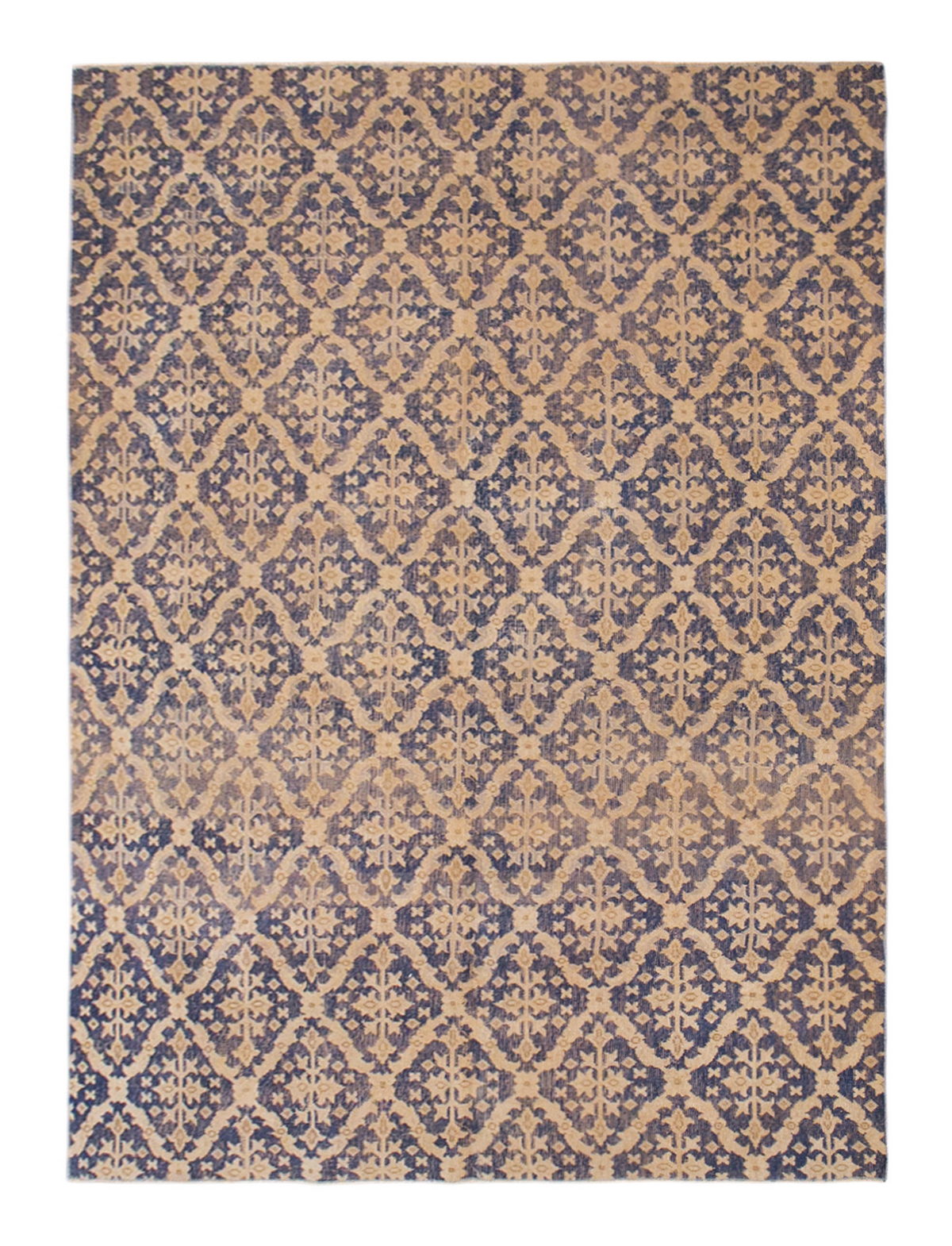 Vintage Wool Rug 6'9"x8'9" | Handwoven Turkish Carpet | 60 Year Old Bohemian Design