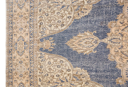 Vintage Wool Rug 8'11"x11'8" | Handwoven Turkish Area Carpet | 60 Year Old Bohemian Design