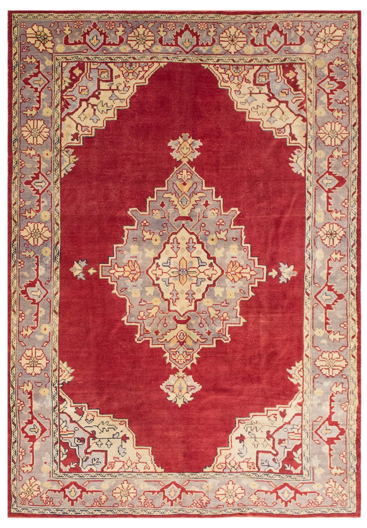 Vintage Wool Turkish Rug - 6'9 x 9'9 feet | 206 x 298 cm