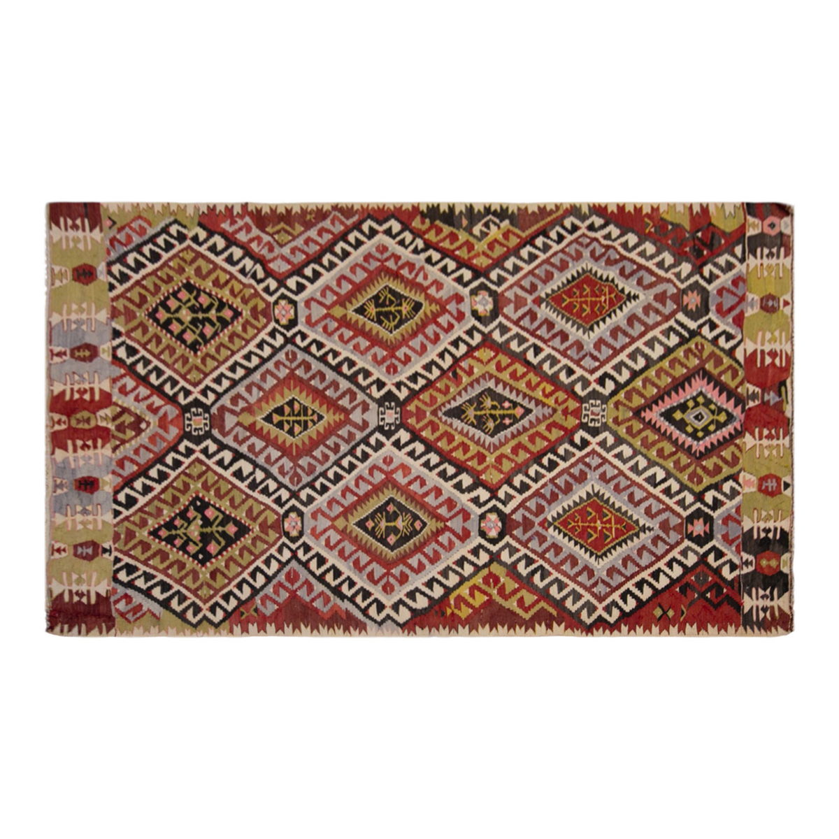 western anatolian kilim, 6x9 ft kilim, 175x285 cm