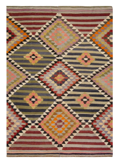 western anatolian kilim, 6x9 ft kilim, 181x262 cm