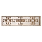 White Herki Runner 85x330 cm (2.8x10.11 ft)
