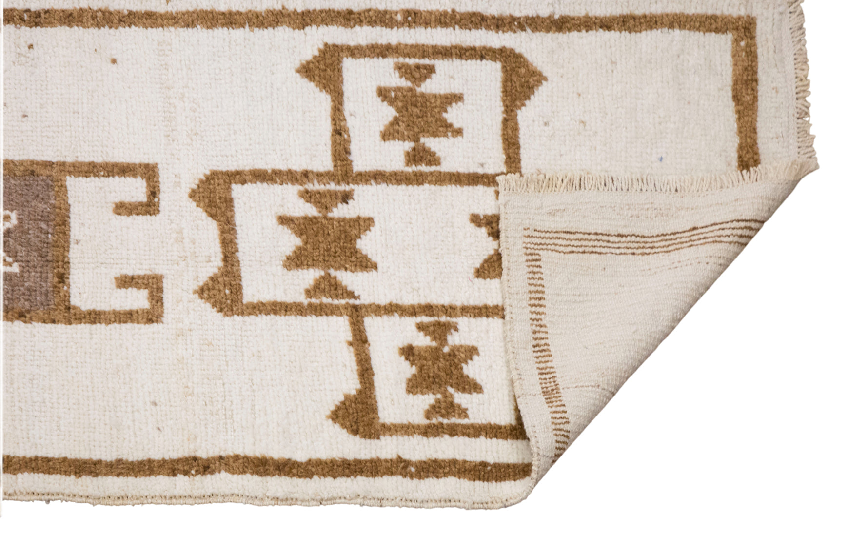 White Herki Runner 85x330 cm (2.8x10.11 ft)