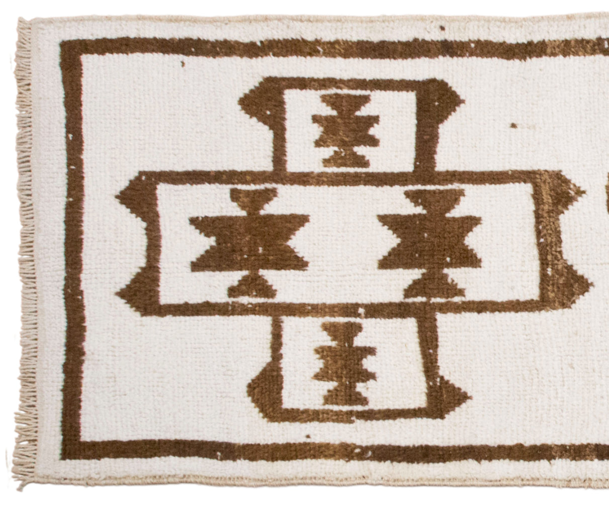 White Herki Runner 85x330 cm (2.8x10.11 ft)