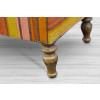 Decorative Ottoman Bench Yellow 19x14x41