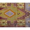 Vintage Kilim Rug,Konya Kilim 3'4" x 4'3" feet 101 x 130 cm