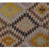 Vintage Kilim Rug,Denizli Kilim 3'5" x 4'3" feet 103 x 130 cm