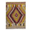 Vintage Kilim Rug,Denizli Kilim 3'5" x 4'3" feet 104 x 130 cm